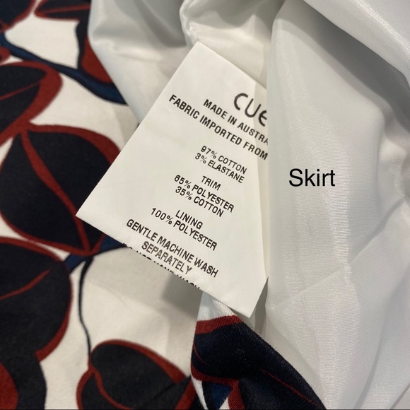 Womens Cue 2 piece set floral peplum top with pencil fitted skirt lined size 6 - Picture 7 of 13